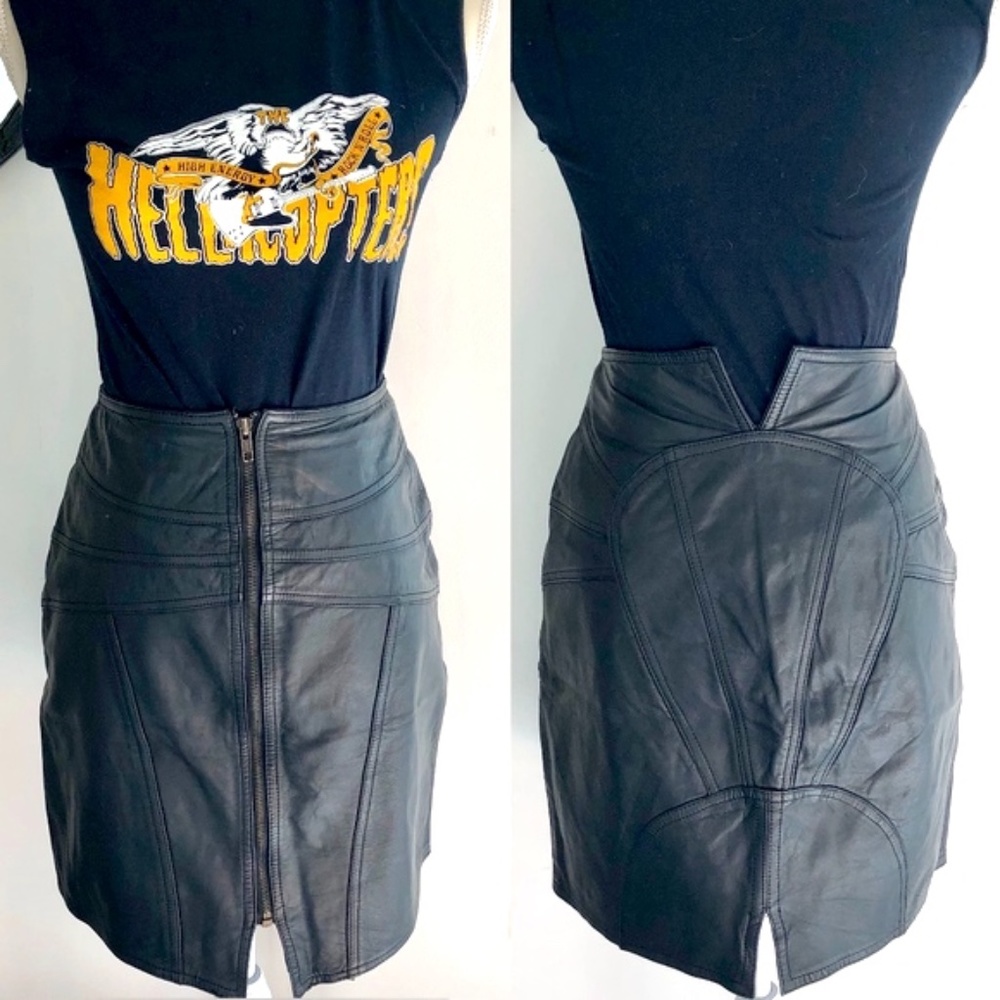 Vintage G-III Leather Fashions Leather Mini Skirt